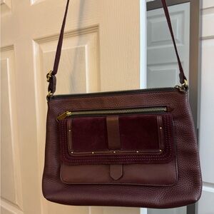 Fossil Burgundy Crossbody Bag